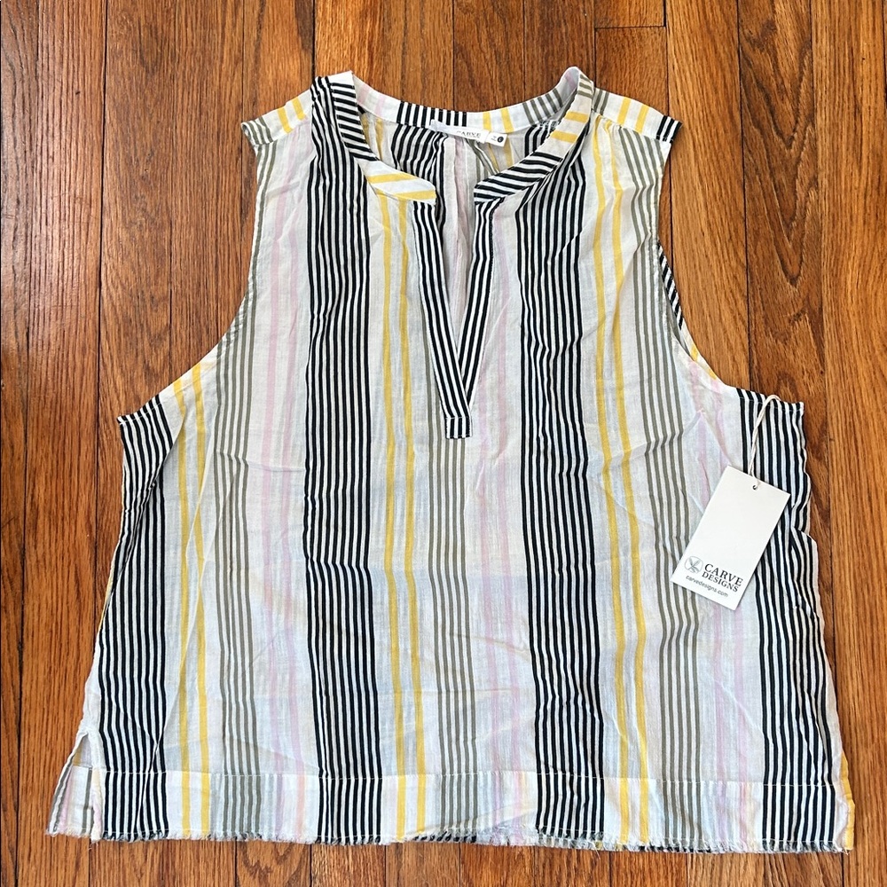Carve Designs Multicolor Striped Tank Top
